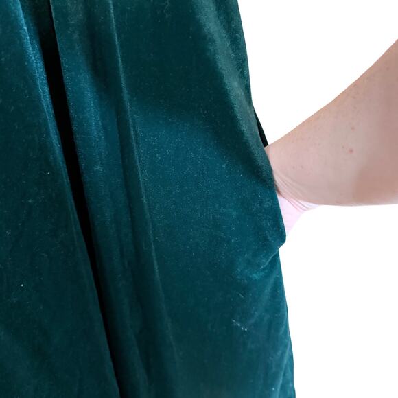 Hatch Green Velvet Maternity Dress XXL bella fairy witchy boho holiday pregnant - Picture 5 of 9